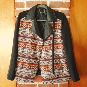 Paparazzi faux leather embroidered jacket